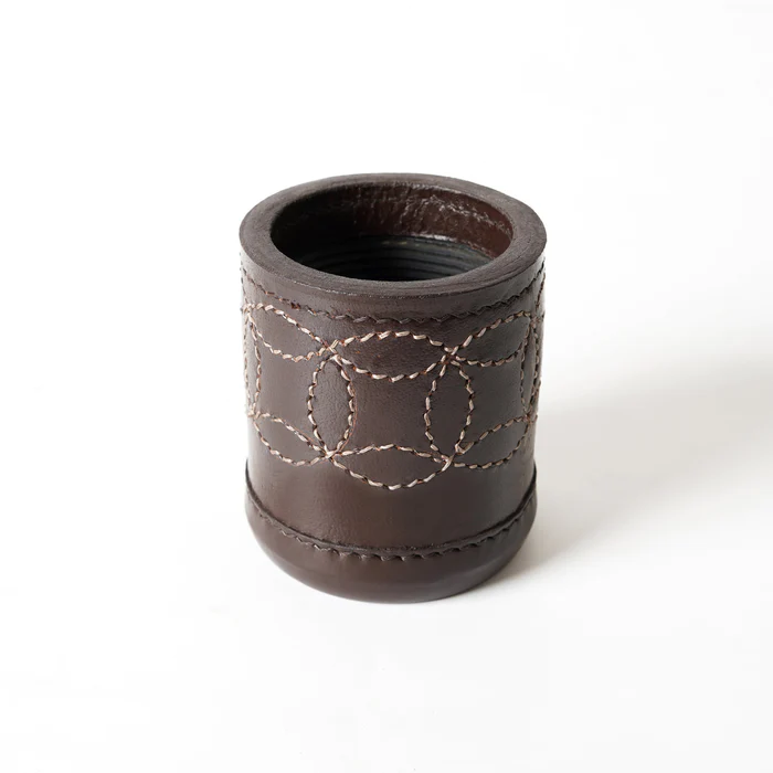 Leather Dice Cup, Leather Dice Cup Shaker, Ripped Dice Cup