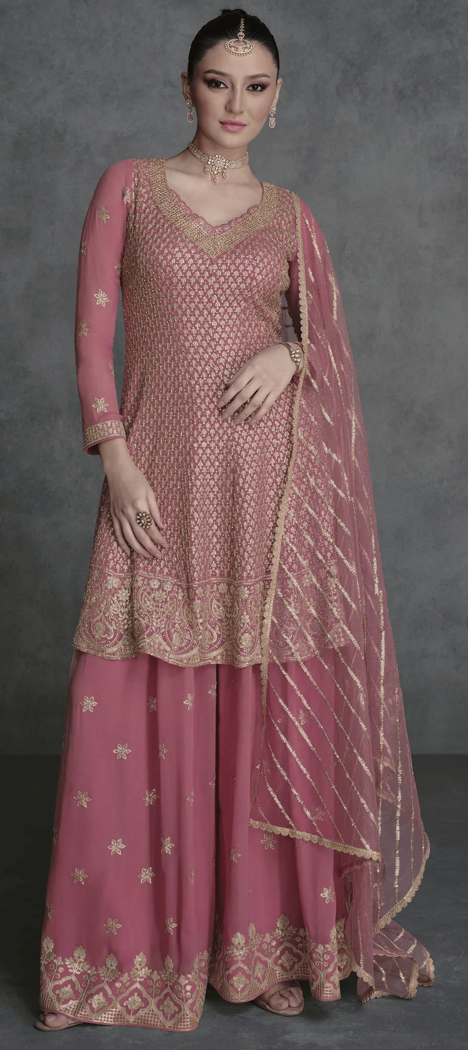 georgette-bridal-salwar-kameez-pink-majenta-with-embroidered-work
